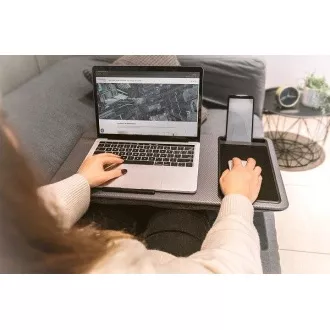 Birou / stație de lucru pentru laptop DIGITUS până la 17", slot pentru telefon mobil, mouse pad