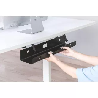 Bandă DIGITUS pentru trecerea cablurilor sub masă, neagră