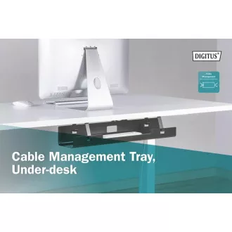Bandă DIGITUS pentru trecerea cablurilor sub masă, neagră