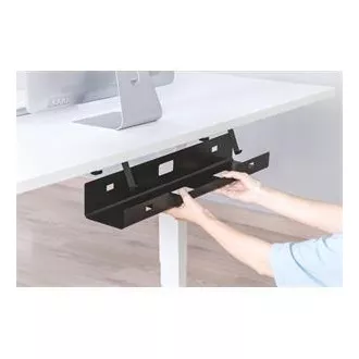Bandă DIGITUS pentru trecerea cablurilor sub masă, neagră