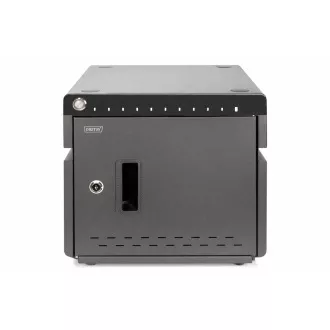 Cutie de încărcare desktop mobil DIGITUS pentru tablete de până la 14 inchi, 10 dispozitive. UV-C, USB-C (până la 20 W per dispozitiv