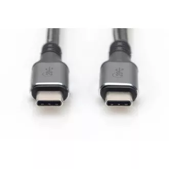 Cablu de conectare DIGITUS USB 4, TypeC la TypeC, AL-Housing PP Braid 4K@60Hz, PD3.0, 20Gbits/s, 3m, bl.