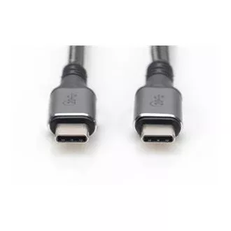Cablu de conectare DIGITUS USB 4, TypeC la TypeC, AL-Housing PP Braid 4K@60Hz, PD3.0, 20Gbits/s, 3m, bl.