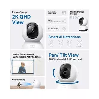 TP-LINK Tapo C220 - cameră IP cu înclinare și WiFi, 4MP (2560*1440), ONVIF TP-LINK Tapo C220 - cameră IP cu înclinare și WiFi, 4MP (2560*1440), ONVIF