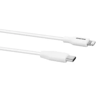 Cablu AVACOM MFIC-40W USB-C - Lightning, certificare MFi, 40cm, alb