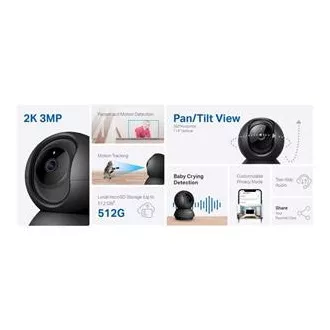 TP-Link Tapo C211 - Cameră IP cu înclinare și WiFi, 3MP (2304 x 1296), ONVIF