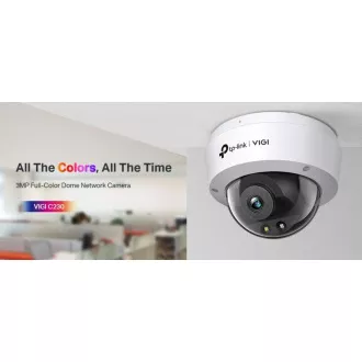 TP-Link VIGI C230 (2,8 mm) - Cameră dom, 3 MP, 2,8 mm, color