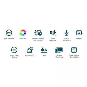 TP-Link VIGI C330(2.8mm) Cameră cu glonț, 3MP, 2.8mm, Full-Color