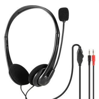 Căști PLATINET FREESTYLE cu microfon, control volum, mufă 2x3.5