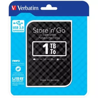Unitate externă VERBATIM Store'n'Go 2.5" GEN2 1TB USB 3.0, negru