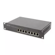 DIGITUS Comutator Gigabit Ethernet DIGITUS cu 8 porturi, 10 inci, negestionat