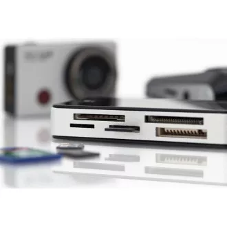 Cititor de carduri DIGITUS USB 3.0 cu cablu de conectare USB 1m Suport carduri MS / SD / SDHC / MiniSD / M2 / CF / MD / SDXC
