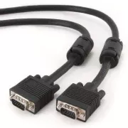 GEMBIRD Cablu de conectare la mon 15M/15M VGA 15m ecranat suplimentar, ferită NEGRU