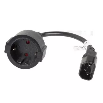LANBERG cablu adaptor IEC 320 C14 la SCHUKO(F) pentru UPS 20CM negru