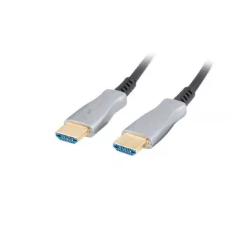 LANBERG Cablu optic activ de mare viteză cu Ethernet 2.0, 4K@60Hz, M/M, lungime 20m, negru, conectori placați cu aur LANBERG Cablu optic activ de mare viteză cu Ethernet 2.0, 4K@60Hz, M/M, lungime 20m, negru, conectori placați cu aur