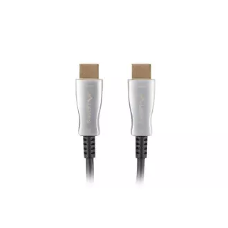 LANBERG Cablu optic activ de mare viteză cu Ethernet 2.0, 4K@60Hz, M/M, lungime 20m, negru, conectori placați cu aur LANBERG Cablu optic activ de mare viteză cu Ethernet 2.0, 4K@60Hz, M/M, lungime 20m, negru, conectori placați cu aur