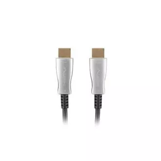 LANBERG Cablu optic activ de mare viteză cu Ethernet 2.0, 4K@60Hz, M/M, lungime 20m, negru, conectori placați cu aur LANBERG Cablu optic activ de mare viteză cu Ethernet 2.0, 4K@60Hz, M/M, lungime 20m, negru, conectori placați cu aur