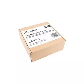 LANBERG Cablu optic activ de mare viteză cu Ethernet 2.0, 4K@60Hz, M/M, lungime 20m, negru, conectori placați cu aur LANBERG Cablu optic activ de mare viteză cu Ethernet 2.0, 4K@60Hz, M/M, lungime 20m, negru, conectori placați cu aur