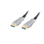 LANBERG Cablu optic activ de mare viteză cu Ethernet 2.0, 4K@60Hz, M/M, lungime 30m, negru, conectori placați cu aur