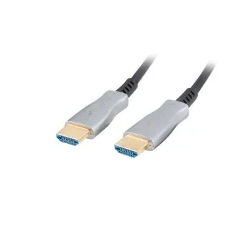 LANBERG Cablu optic activ de mare viteză cu Ethernet 2.0, 4K@60Hz, M/M, lungime 30m, negru, conectori placați cu aur
