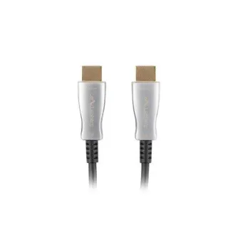 LANBERG Cablu optic activ de mare viteză cu Ethernet 2.0, 4K@60Hz, M/M, lungime 30m, negru, conectori placați cu aur