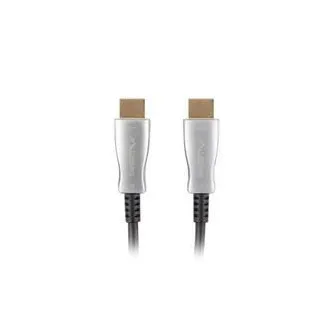 LANBERG Cablu optic activ de mare viteză cu Ethernet 2.0, 4K@60Hz, M/M, lungime 30m, negru, conectori placați cu aur