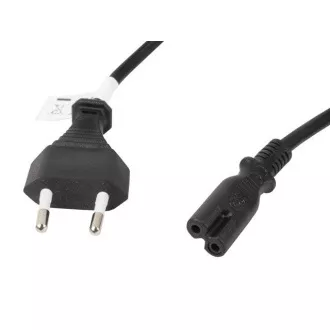 LANBERG CEE 7/16 la IEC 320 C7 EURO (RADIO) cablu de alimentare 3M VDE negru