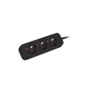 LANBERG Cablu de prelungire 1.5M 3X cablu de cupru cu priză clasică negru