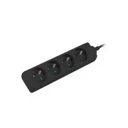 LANBERG Cablu de prelungire 1.5M 4X clasic cu priză de cupru negru