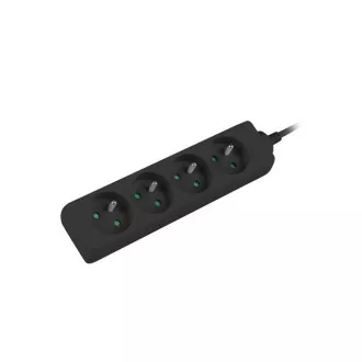 LANBERG Cablu de prelungire 1.5M 4X clasic cu priză de cupru negru