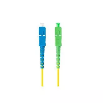 Cablu optic de racordare LANBERG SM SC/APC-SC/UPC simplex 2m LSZH G657A1 diametru 3mm, culoare galbenă