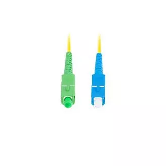 Cablu optic de conectare LANBERG SM SC/APC-SC/UPC simplex 3m LSZH G657A1 diametru 3mm, culoare galbenă