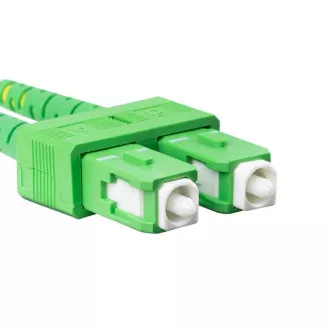 Cablu optic de conectare LANBERG SM SC/APC-SC/APC duplex 2m LSZH G657A1 diametru 3mm, culoare galbenă Cablu optic de conectare LANBERG SM SC/APC-SC/APC duplex 2m LSZH G657A1 diametru 3mm, culoare galbenă