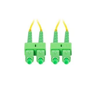 Cablu optic de conectare LANBERG SM SC/APC-SC/APC duplex 2m LSZH G657A1 diametru 3mm, culoare galbenă Cablu optic de conectare LANBERG SM SC/APC-SC/APC duplex 2m LSZH G657A1 diametru 3mm, culoare galbenă