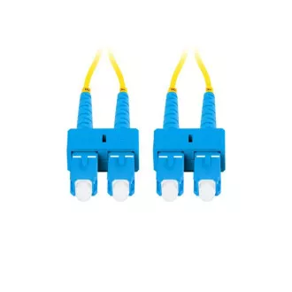 Cablu optic de conectare LANBERG SM SC/UPC-SC/UPC duplex 2m LSZH G657A1 diametru 3mm, culoare galbenă Cablu optic de conectare LANBERG SM SC/UPC-SC/UPC duplex 2m LSZH G657A1 diametru 3mm, culoare galbenă