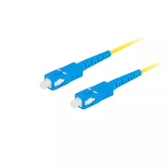 Cablu optic de conectare LANBERG SM SC/UPC-SC/UPC simplex 2m LSZH G657A1 diametru 3mm, culoare galbenă