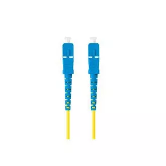 Cablu optic de conectare LANBERG SM SC/UPC-SC/UPC simplex 2m LSZH G657A1 diametru 3mm, culoare galbenă