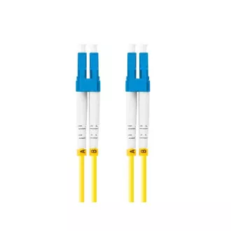 LANBERG patch cord optic SM LC/UPC-LC/UPC duplex 3m LSZH G657A1 diametru 3mm, culoare galbenă LANBERG patch cord optic SM LC/UPC-LC/UPC duplex 3m LSZH G657A1 diametru 3mm, culoare galbenă