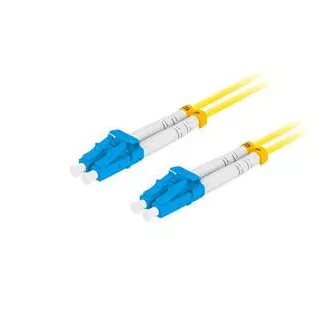 LANBERG patch cord optic SM LC/UPC-LC/UPC duplex 3m LSZH G657A1 diametru 3mm, culoare galbenă LANBERG patch cord optic SM LC/UPC-LC/UPC duplex 3m LSZH G657A1 diametru 3mm, culoare galbenă