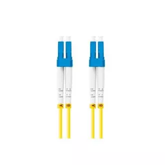 LANBERG patch cord optic SM LC/UPC-LC/UPC duplex 5m LSZH G657A1 diametru 3mm, culoare galbenă