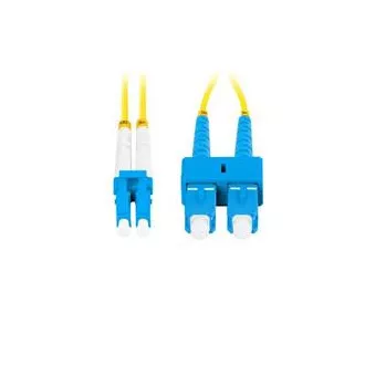 LANBERG cablu de racordare optic SM SC/UPC-LC/UPC duplex 5m LSZH G657A1 diametru 3mm, culoare galbenă