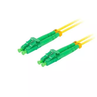 LANBERG patch cord optic SM LC/APC-LC/APC duplex 2m LSZH G657A1 diametru 3mm, culoare galbenă