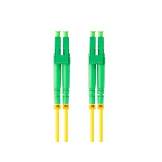 LANBERG patch cord optic SM LC/APC-LC/APC duplex 2m LSZH G657A1 diametru 3mm, culoare galbenă