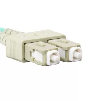Cablu optic de conectare LANBERG MM SC/UPC-SC/UPC duplex 3m LSZH OM3 50/125 diametru 3mm, culoare cyan Cablu optic de conectare LANBERG MM SC/UPC-SC/UPC duplex 3m LSZH OM3 50/125 diametru 3mm, culoare cyan