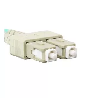 Cablu optic de conectare LANBERG MM SC/UPC-SC/UPC duplex 3m LSZH OM3 50/125 diametru 3mm, culoare cyan Cablu optic de conectare LANBERG MM SC/UPC-SC/UPC duplex 3m LSZH OM3 50/125 diametru 3mm, culoare cyan
