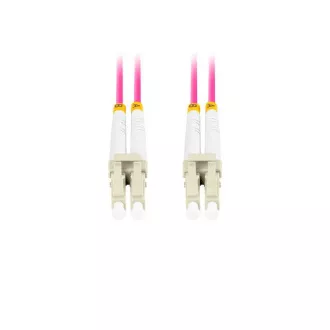 LANBERG cablu de racordare optic MM LC/UPC-LC/UPC duplex 1m LSZH OM4 50/125 diametru 3mm, culoare magenta LANBERG cablu de racordare optic MM LC/UPC-LC/UPC duplex 1m LSZH OM4 50/125 diametru 3mm, culoare magenta