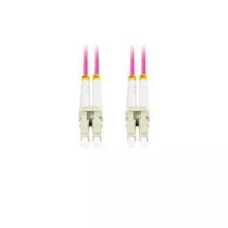 LANBERG cablu de racordare optic MM LC/UPC-LC/UPC duplex 1m LSZH OM4 50/125 diametru 3mm, culoare magenta LANBERG cablu de racordare optic MM LC/UPC-LC/UPC duplex 1m LSZH OM4 50/125 diametru 3mm, culoare magenta