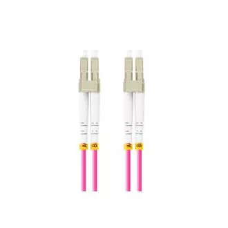 LANBERG cablu de racordare optic MM LC/UPC-LC/UPC duplex 1m LSZH OM4 50/125 diametru 3mm, culoare magenta LANBERG cablu de racordare optic MM LC/UPC-LC/UPC duplex 1m LSZH OM4 50/125 diametru 3mm, culoare magenta