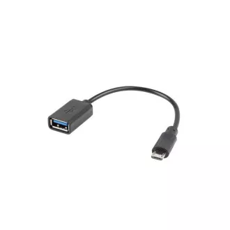 LANBERG Cablu adaptor USB Micro (M) 2.0 la USB-A (F) 15CM negru OTG