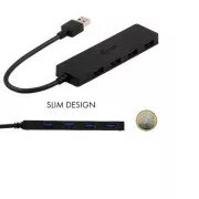 i-Tec USB3.0 HUB 4 porturi, pasiv, SLIM